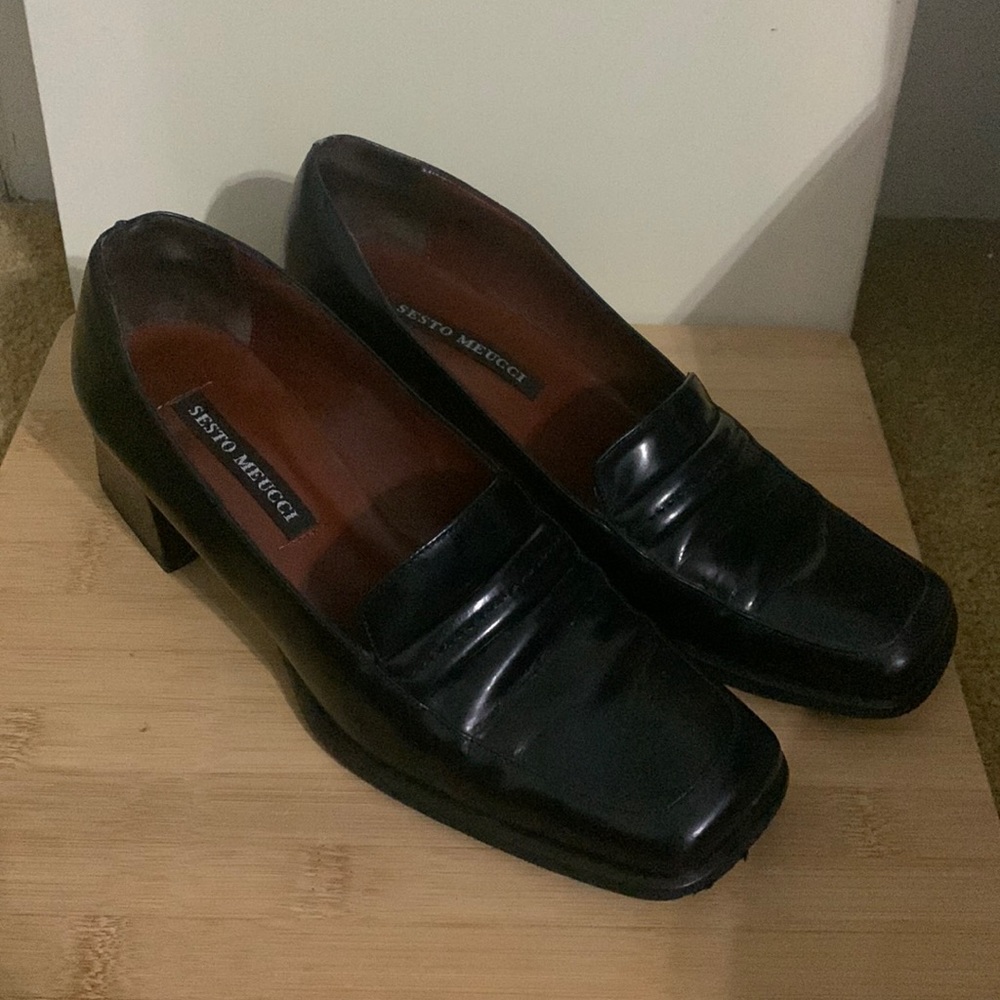 Navy loafers